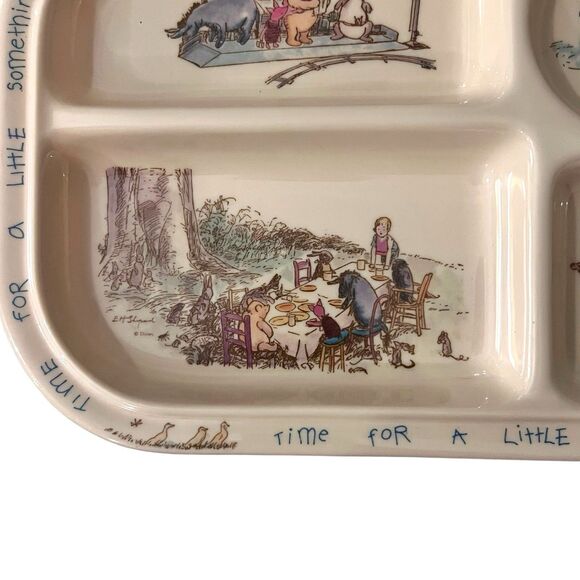 Vintage Winnie the Pooh Selandia Melamine Kids Tray Time for a Little Something - Picture 5 of 7
